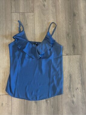 Banana Republic Royal Blue Ruffle V-Neck Camisole